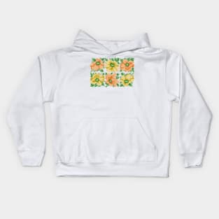 Anemone Flowers - Mustard and Peach Kids Hoodie